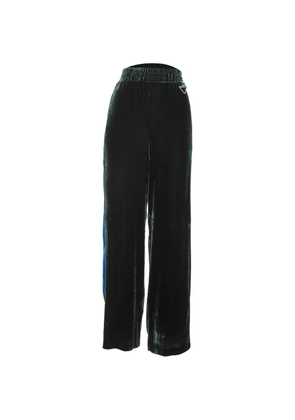 Dion Lee velvet side-stripe trousers - Green