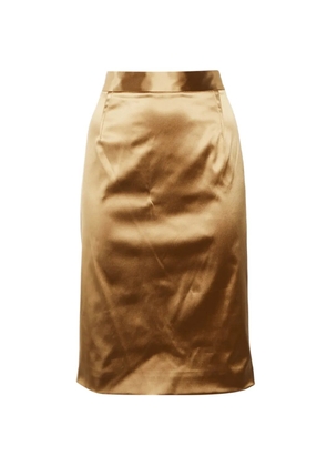 Dolce & Gabbana Pre-Owned satin pencil skirt - Gold