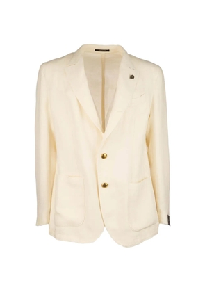 Gabriele Pasini logo-embossed buttoned blazer - Neutrals