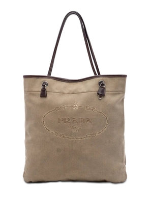 Prada Pre-Owned 2000-2013 Canvas Canapa Logo tote bag - Brown