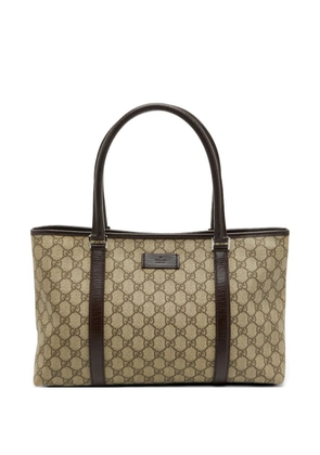 Gucci Pre-Owned GG Supreme leather-trim tote bag - Neutrals