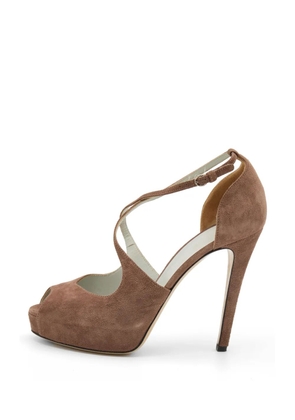 D&G platform open-toe pumps - Brown