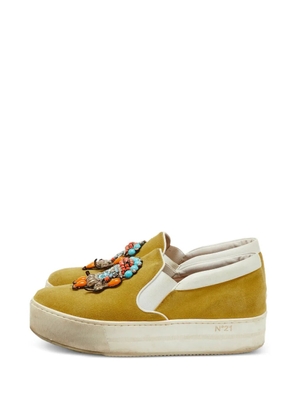 Nº21 embellished platform sneakers - Yellow