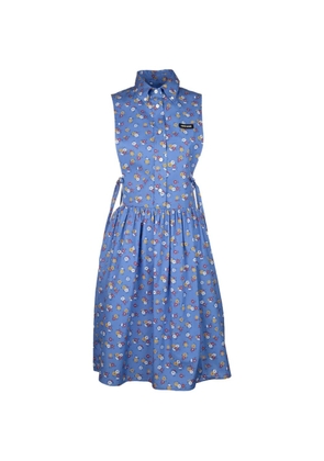 Miu Miu floral-print sleeveless midi dress - Blue
