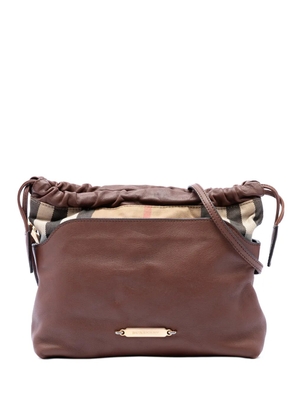Burberry Pre-Owned 2000-2017 House Check Canvas and Calfskin Little Crush crossbody bag - Brown