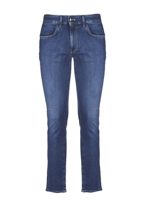 PT Torino logo-patch jeans - Blue