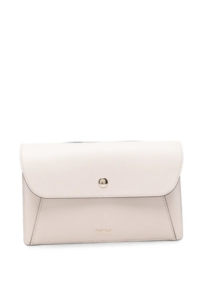 Furla logo-lettering leather belt bag - Neutrals
