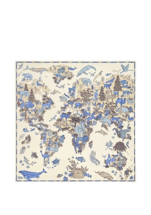 Inoui Editions animal-print square scarf - Neutrals