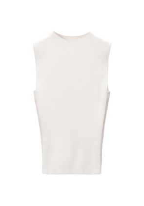 Alexander Wang logo-tape ribbed tank top - White