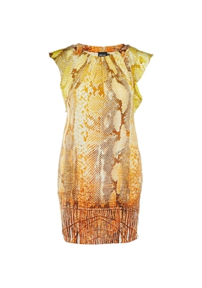 Just Cavalli Vintage georgette mini dress - Orange