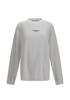 Alexander Wang logo-print long-sleeve T-shirt - Neutrals
