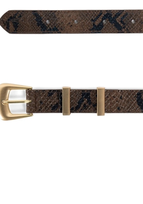 Manière De Voir Lilian in brown/gold python belt