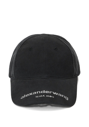 Alexander Wang crystal-logo twill cap - Black