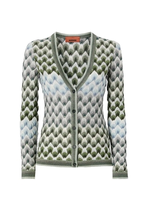 Missoni geometric-pattern V-neck cardigan - Green