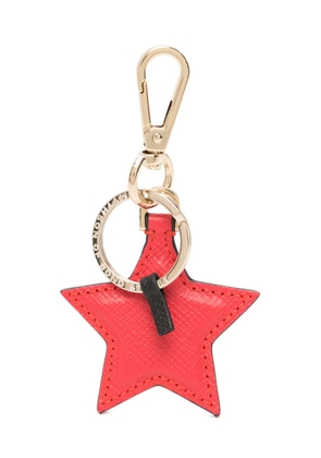 Smythson star-pendant leather keyrings - Red