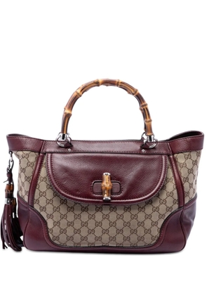Gucci Pre-Owned 2016-2026 Medium GG Canvas New Bamboo Tassel tote bag - Neutrals