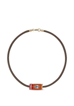 Roxanne Assoulin Cylinder crystal-embellished necklace - Brown