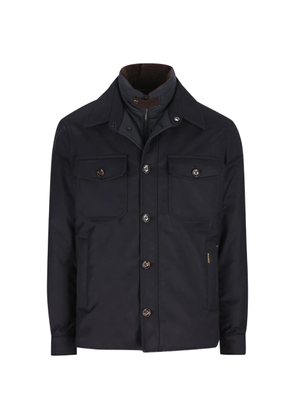 Moorer pocket button-up jacket - Blue