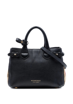 Burberry Pre-Owned 2000-2017 Small Derby Calfskin and House Check Banner satchel - Black