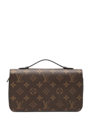 Louis Vuitton Pre-Owned 2018 Monogram Macassar Zippy XL Wallet long wallets - Brown