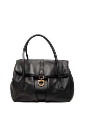Ferragamo Pre-Owned 2010-2026 Leather Gancini Flap handbag - Black