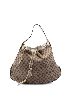 Gucci Pre-Owned 2016-2026 GG Canvas Interlocking Icon Drawstring Hobo shoulder bag - Neutrals