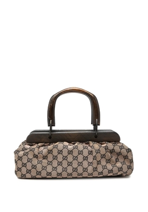 Gucci Pre-Owned 2000-2015 GG Canvas Wood Frame handbag - Neutrals