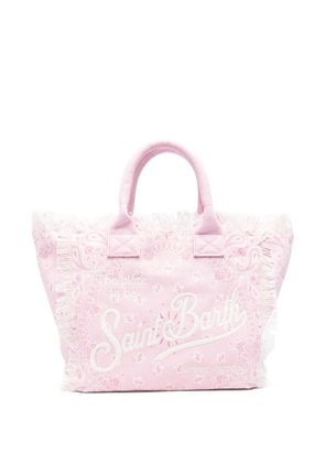 MC2 Saint Barth Vanity paisley-print fringed tote bag - Pink