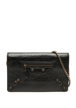 Balenciaga Pre-Owned 2000-2026 Lambskin Motocross Giant 12 Wallet on Chain crossbody bag - Black