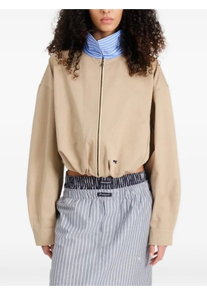 HommeGirls layered-collar bomber jacket - Neutrals