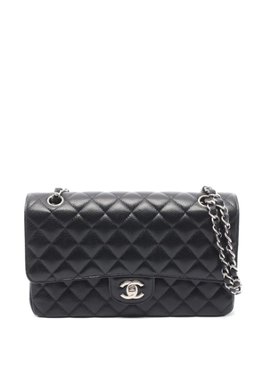 CHANEL Pre-Owned 2018-2019 diamond-quilted double flap shoulder bag - Black