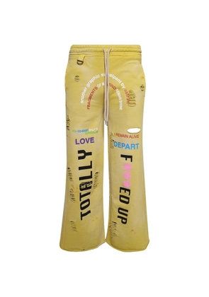 astrum graphic-print track pants - Yellow