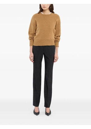 Another Tomorrow darted cashmere sweater - Neutrals