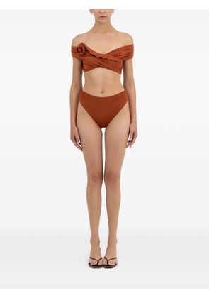 Maygel Coronel Rosy floral-detail bikini - Brown