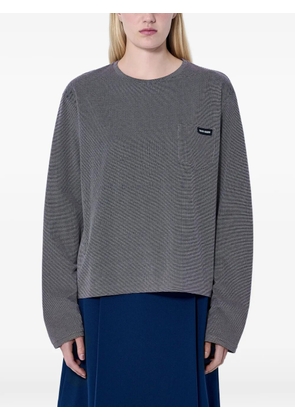 Miu Miu jacquard stripe motif T-shirt - Purple
