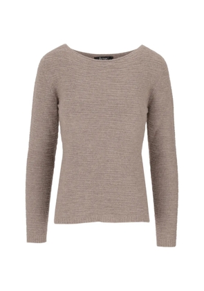 La-Rose boat-neck ribbed-knit jumper - Brown