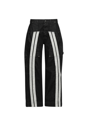 RIVINGTON ROI REBIS stripe-detail jeans - Black