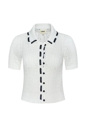 L'Agence Ninette pointelle-knit cardigan - White
