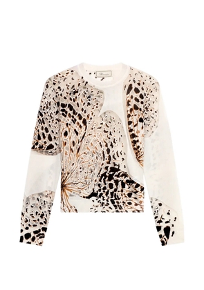 Blumarine butterfly-print T-shirt - White