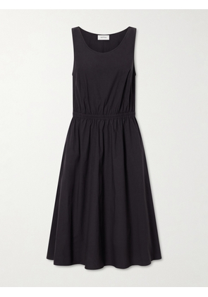 Matteau - Organic Cotton-poplin Midi Dress - Black - 1,2,3,4,5