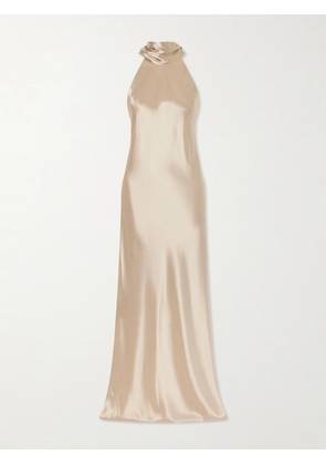 Galvan - Sienna Satin Halterneck Gown - Gold - FR 34,FR 36,FR 38,FR 40,FR 42