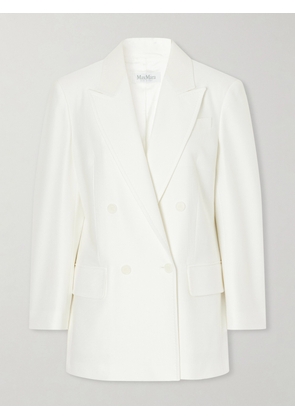 Max Mara - Cotton-ponte Jacket - White - UK 4,UK 6,UK 8,UK 10,UK 12,UK 14,UK 16