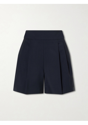 Max Mara - Pleated Wool Shorts - Blue - UK 2,UK 4,UK 6,UK 8,UK 10,UK 12,UK 14,UK 16,UK 18