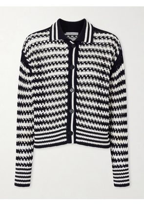 Max Mara - Striped Crocheted Cotton Cardigan - Black - x small,small,medium,large,x large