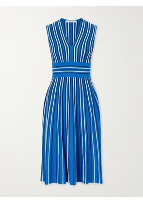 Max Mara - Striped Knit Midi Dress - Blue - x small,small,medium,large,x large