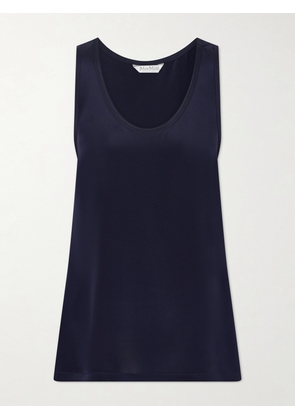 Max Mara - Draped Silk Tank - Blue - UK 2,UK 4,UK 6,UK 8,UK 10,UK 12,UK 14,UK 16,UK 18