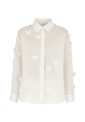FARM Rio butterfly fringe shirt - White