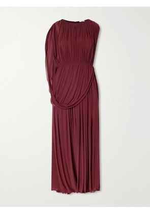 FFORME - Kahlo Asymmetric Draped Crepe Dress - Burgundy - IT38,IT40,IT42,IT44,IT46