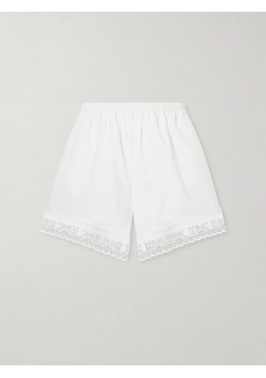STAUD - +da Adolfo Brezza Cotton-blend Shorts - White - x small,small,medium,large,x large