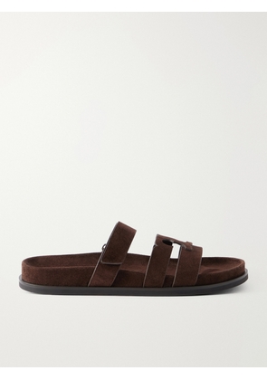 Tory Burch - Ines Suede Slides - Brown - US5,US6,US6.5,US7,US7.5,US8,US8.5,US9,US9.5,US10,US10.5,US11,US11.5